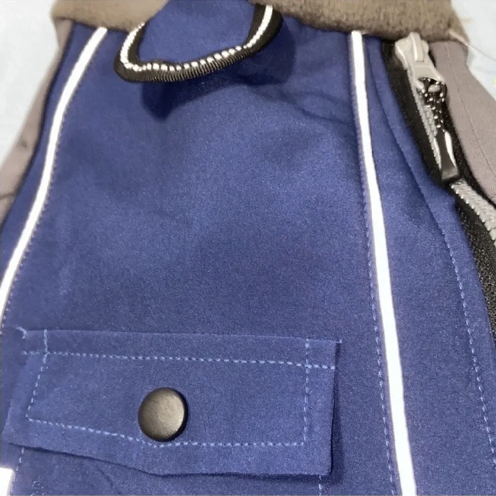 Top Paw Bonded Fleece Turtleneck Blue & Gray S